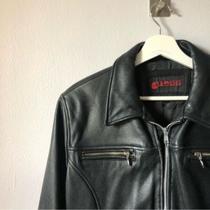 VINTAGE✨ Genuine Leather Jacket GUESS - Like New Condition